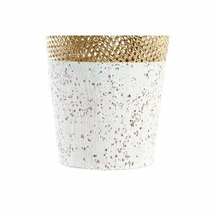 Vase DKD Home Decor Grau Gold Metall Moderne (25 x 25 x 48 cm)