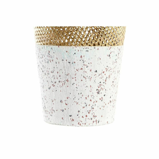 Vase DKD Home Decor Grau Gold Metall Moderne (25 x 25 x 48 cm)
