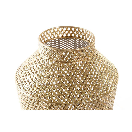 Vase DKD Home Decor Grau Gold Metall Moderne (25 x 25 x 48 cm)