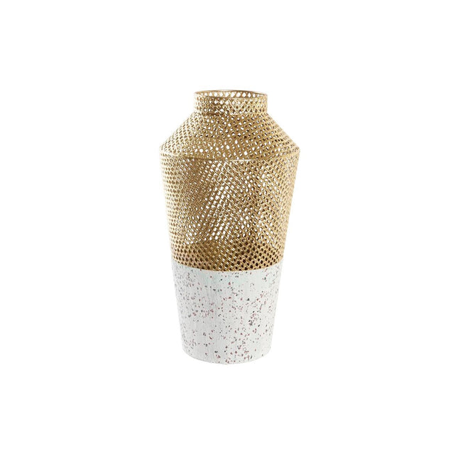 Vase DKD Home Decor Grau Gold Metall Moderne (25 x 25 x 48 cm)