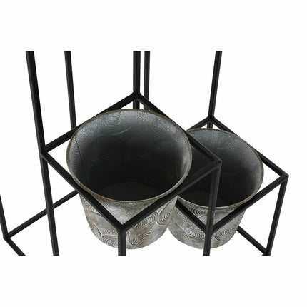 Blumentopf DKD Home Decor Grau Metall (34 x 34 x 71 cm)