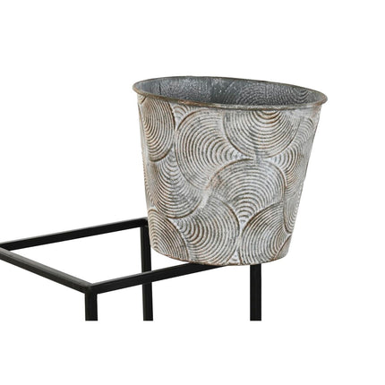 Blumentopf DKD Home Decor Grau Metall (34 x 34 x 71 cm)