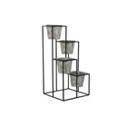Blumentopf DKD Home Decor Grau Metall (34 x 34 x 71 cm)