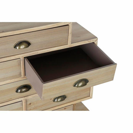 Schubladenschrank DKD Home Decor natürlich Gold Holz Marineblau Hellgrau Holz MDF (80 x 36 x 93 cm)