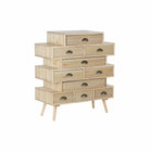 Schubladenschrank DKD Home Decor natürlich Gold Holz Marineblau Hellgrau Holz MDF (80 x 36 x 93 cm)