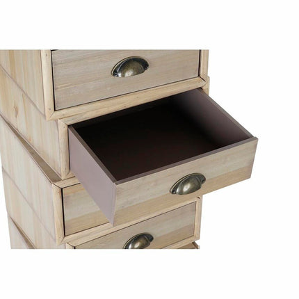 Schubladenschrank DKD Home Decor natürlich Holz MDF Marineblau Hellgrau (40 x 38 x 99 cm)