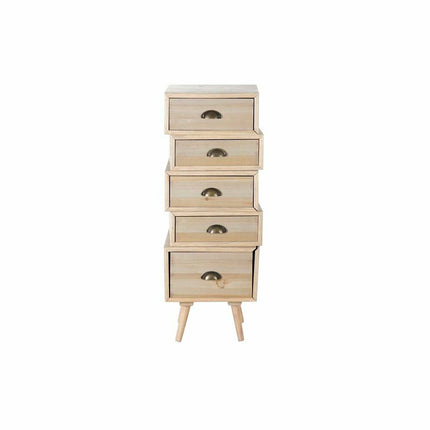 Schubladenschrank DKD Home Decor natürlich Holz MDF Marineblau Hellgrau (40 x 38 x 99 cm)
