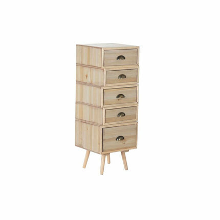 Schubladenschrank DKD Home Decor natürlich Holz MDF Marineblau Hellgrau (40 x 38 x 99 cm)