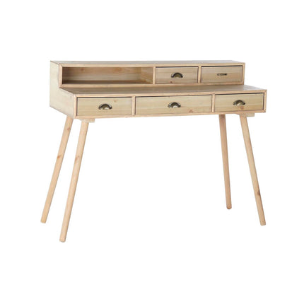 Schreibtisch DKD Home Decor natürlich Holz MDF Weiß Magenta Marineblau (120 x 50 x 98,5 cm)