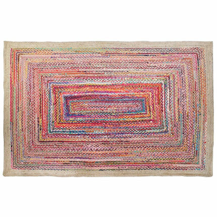 Teppich DKD Home Decor 201 x 292 x 1 cm natürlich Polyester Baumwolle Bunt Araber Jute