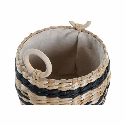 Korb-Set DKD Home Decor Polyester Kolonial Faser (30 x 30 x 25 cm)