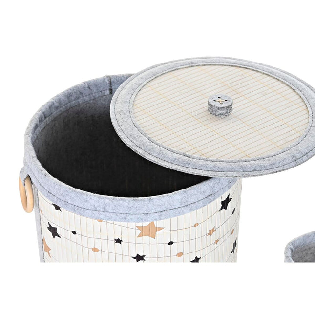 Korb-Set DKD Home Decor Sterne (36 x 36 x 50 cm) (4 pcs)