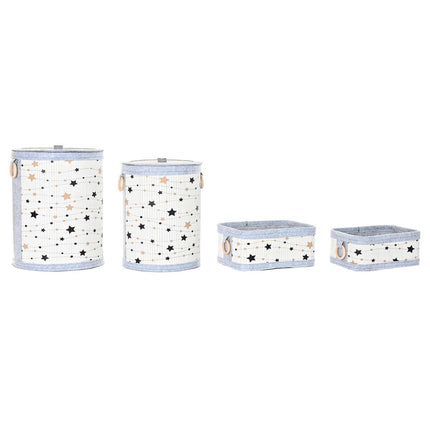 Korb-Set DKD Home Decor Sterne (36 x 36 x 50 cm) (4 pcs)