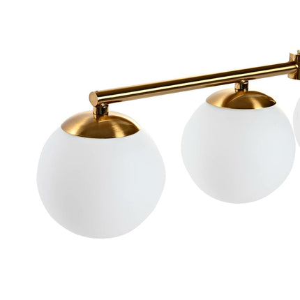 Deckenlampe DKD Home Decor Kristall Gold Metall Weiß 40 W (70 x 19 x 15 cm)