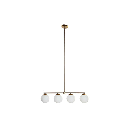 Deckenlampe DKD Home Decor Kristall Gold Metall Weiß 40 W (70 x 19 x 15 cm)