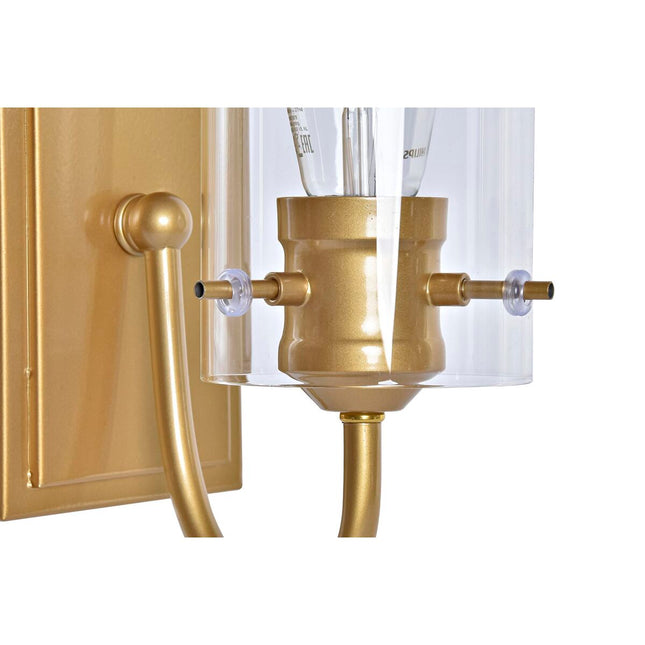 Wandleuchte DKD Home Decor Kristall Gold Metall Durchsichtig 220 V 50 W Moderne (13 x 17 x 27 cm)