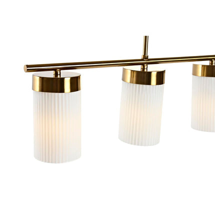 Deckenlampe DKD Home Decor Kristall Gold Metall Weiß (60 x 15 x 25 cm)