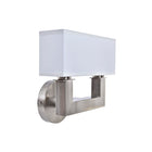 Wandleuchte DKD Home Decor Silberfarben Metall Polyester Weiß 220 V 40 W (25 x 14 x 24 cm)