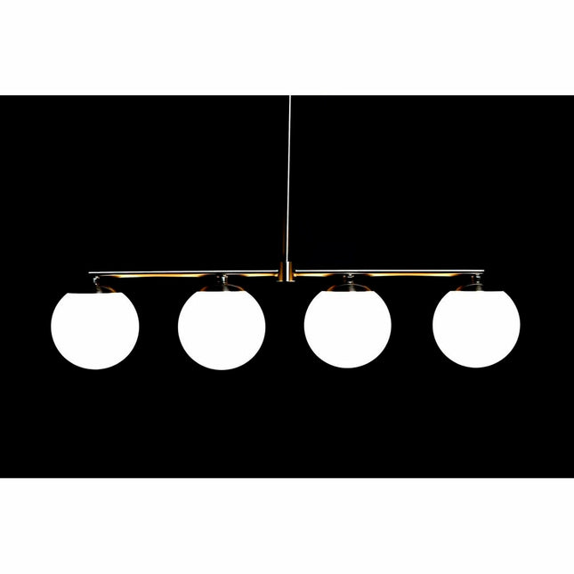 Deckenlampe DKD Home Decor Kristall Gold Metall Weiß (82 x 15 x 20 cm)