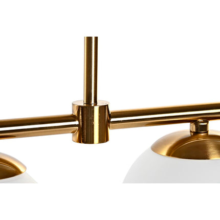 Deckenlampe DKD Home Decor Kristall Gold Metall Weiß (82 x 15 x 20 cm)