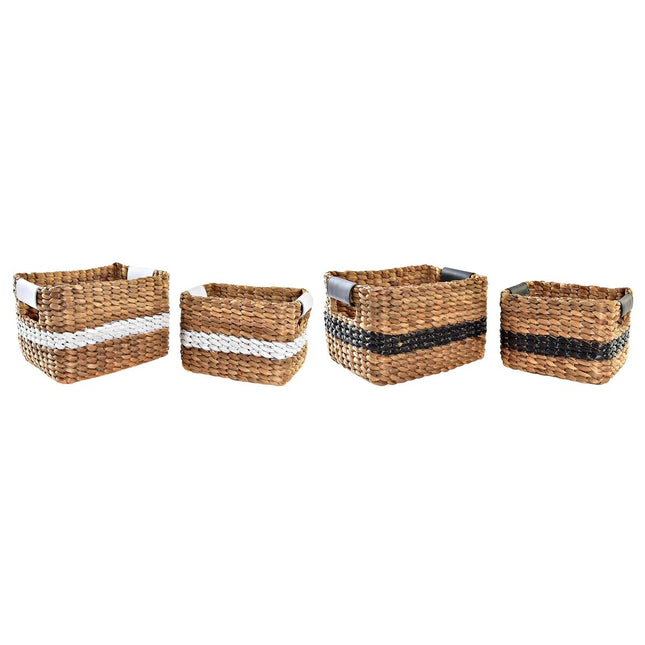 Korb-Set DKD Home Decor 32 x 25 x 20 cm Polyurethan Naturfaser (2 Stück)