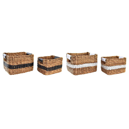Korb-Set DKD Home Decor 32 x 25 x 20 cm Polyurethan Naturfaser (2 Stück)