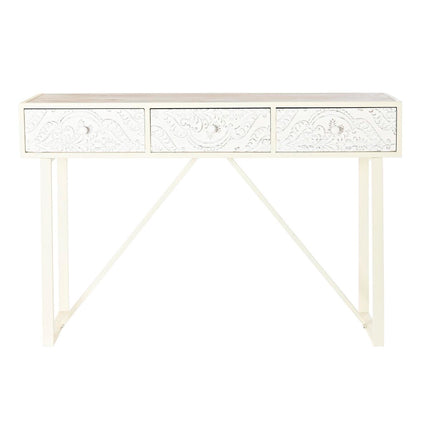 Konsole DKD Home Decor Tanne MDF Weiß Araber (120 x 35 x 80 cm)