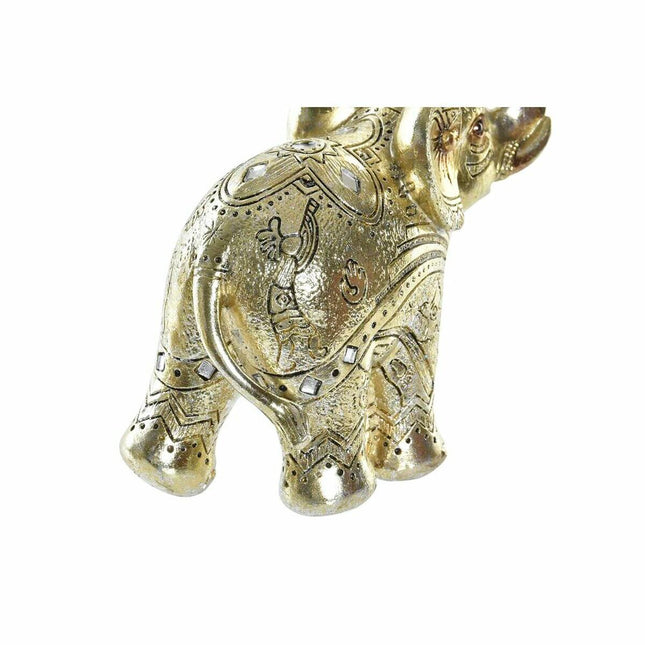 Deko-Figur DKD Home Decor 13 x 6 x 13 cm Elefant Gold Kolonial