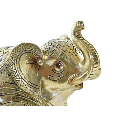 Deko-Figur DKD Home Decor Elefant Gold Kolonial 19 x 8 x 18 cm