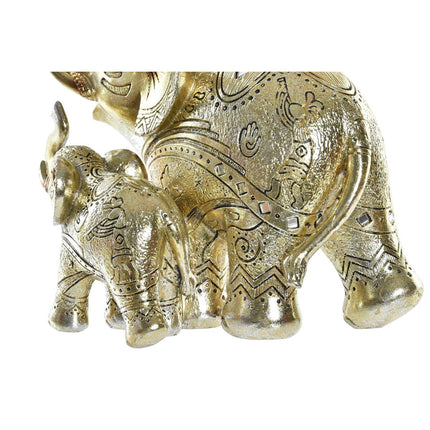Deko-Figur DKD Home Decor 17 x 11 x 15 cm Elefant Gold Kolonial