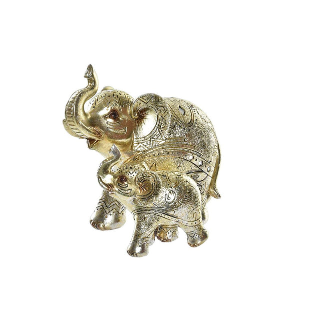 Deko-Figur DKD Home Decor 17 x 11 x 15 cm Elefant Gold Kolonial