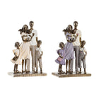 Deko-Figur DKD Home Decor 17,5 x 8,5 x 26 cm Gold Familie (2 Stück)