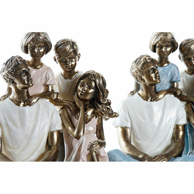 Deko-Figur DKD Home Decor 14,5 x 14,5 x 15 cm Kupfer Familie (2 Stück)