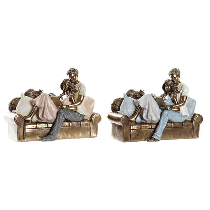 Deko-Figur DKD Home Decor 22 x 11 x 16,5 cm Gold Weiß Ehepaar (2 Stück)