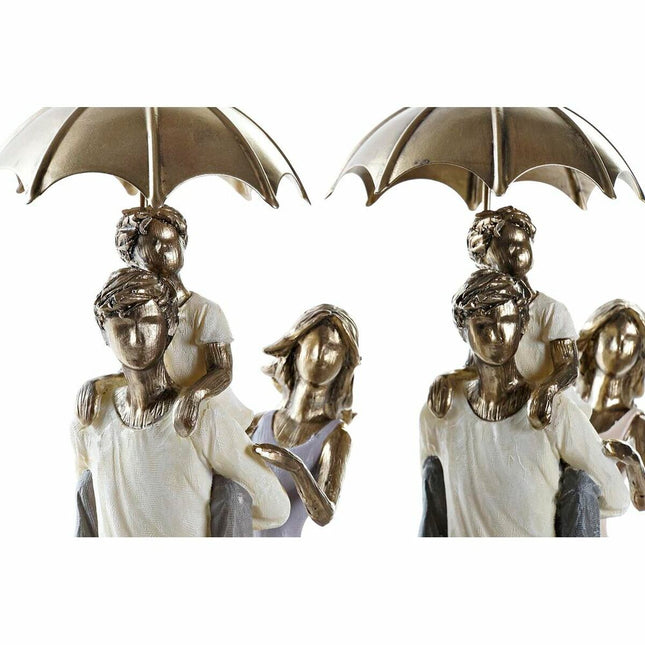 Deko-Figur DKD Home Decor Regenschirm 17,5 x 8,5 x 31 cm Kupfer Familie (2 Stück)
