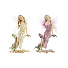 Deko-Figur DKD Home Decor 17 x 11 x 26,5 cm Gelb Fee Violett (2 Stück)