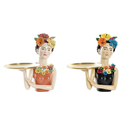 Deko-Figur DKD Home Decor Schale Rot Schwarz 25 x 17 x 27 cm Frida (2 Stück)