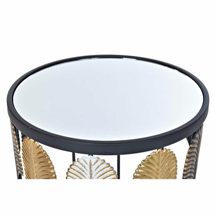 2nd-Set Tischchen DKD Home Decor Schwarz Bunt Metall Spiegel 46 x 46 x 61 cm