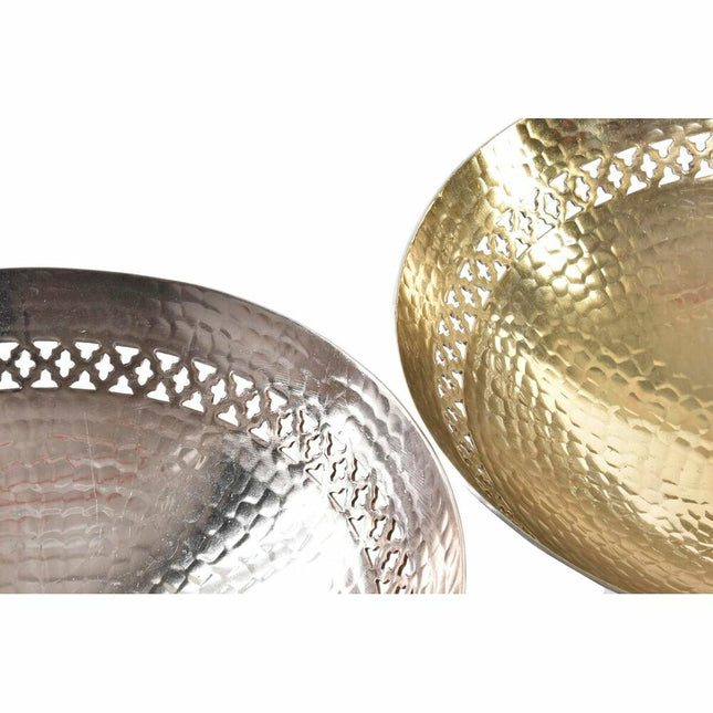 Tischdekoration DKD Home Decor 34 x 34 x 20 cm Gold Kupfer Araber Gestanzt (2 Stück)