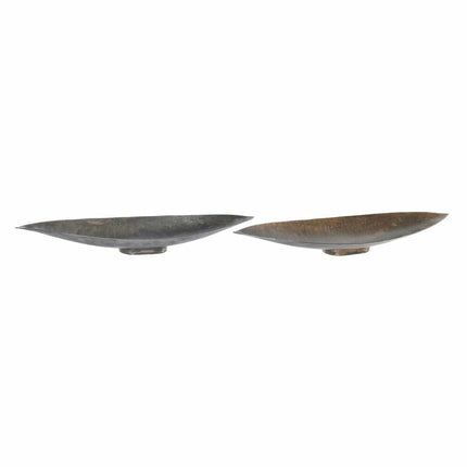 Tischdekoration DKD Home Decor 62 x 15 x 8 cm Antiker Finish Silberfarben Gold Loft (2 Stück)
