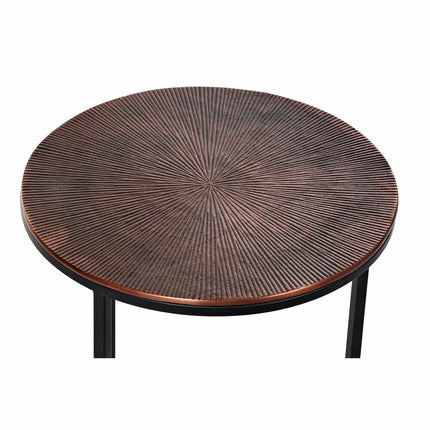 3er-Set Tischchen DKD Home Decor 44 x 44 x 61 cm Schwarz Gold Kupfer Aluminium