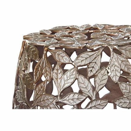 Beistelltisch DKD Home Decor Kupfer Aluminium Pflanzenblatt (40 x 40 x 45 cm)