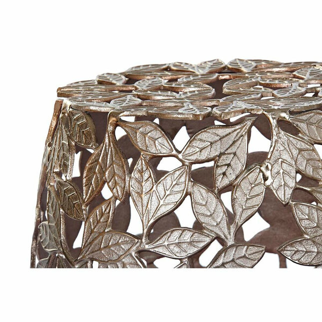 Beistelltisch DKD Home Decor Kupfer Aluminium Pflanzenblatt (40 x 40 x 45 cm)