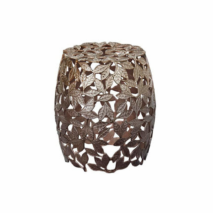 Beistelltisch DKD Home Decor Kupfer Aluminium Pflanzenblatt (40 x 40 x 45 cm)