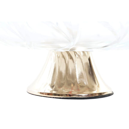 Schale DKD Home Decor Kristall Gold Metall Durchsichtig 25 x 25 x 11 cm