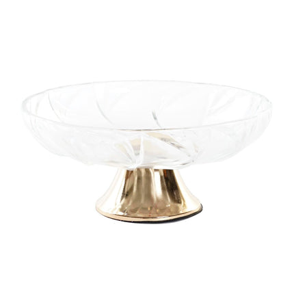 Schale DKD Home Decor Kristall Gold Metall Durchsichtig 25 x 25 x 11 cm