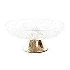 Schale DKD Home Decor Kristall Gold Metall Durchsichtig 25 x 25 x 11 cm