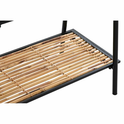 Anrichte DKD Home Decor Schwarz natürlich Metall Rattan (65 x 35 x 130,5 cm)