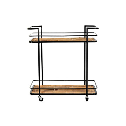 Tevogn DKD Home Decor 68 x 37,5 x 70,5 cm natürlich Schwarz Metall