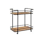 Tevogn DKD Home Decor 68 x 37,5 x 70,5 cm natürlich Schwarz Metall